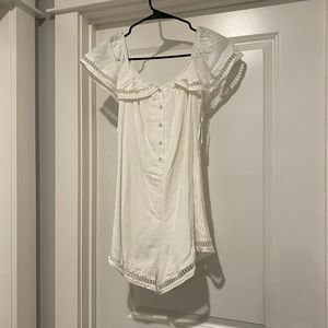 White off the shoulder romper